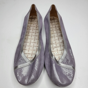 Vionic Women's Spark Caroll Classic Light Pink Ballet Flat 8.5 M Speckle Sparkle